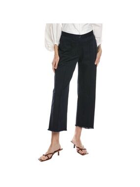 Merlette Minn Raw Hem Cropped Pant Navy Blue size 14 NWT NEW